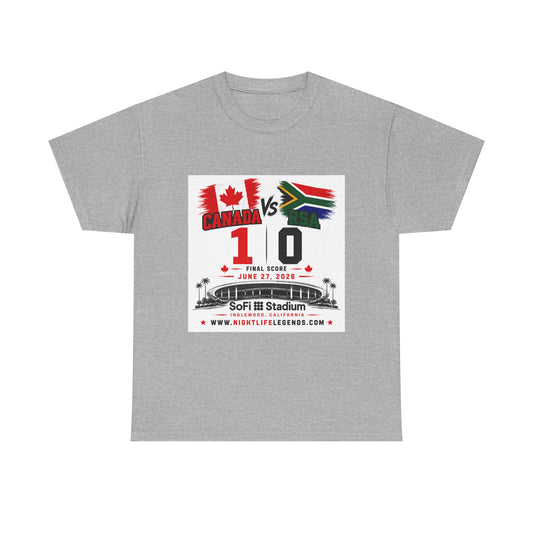 Canada Soccer T‑Shirt — Team Canada 2026 Soccer Fan Tee (Canada vs SA Score)