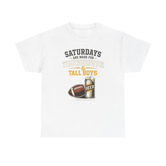 College Football Game Day Tee — 'Saturdays' Beer & Football Shirt