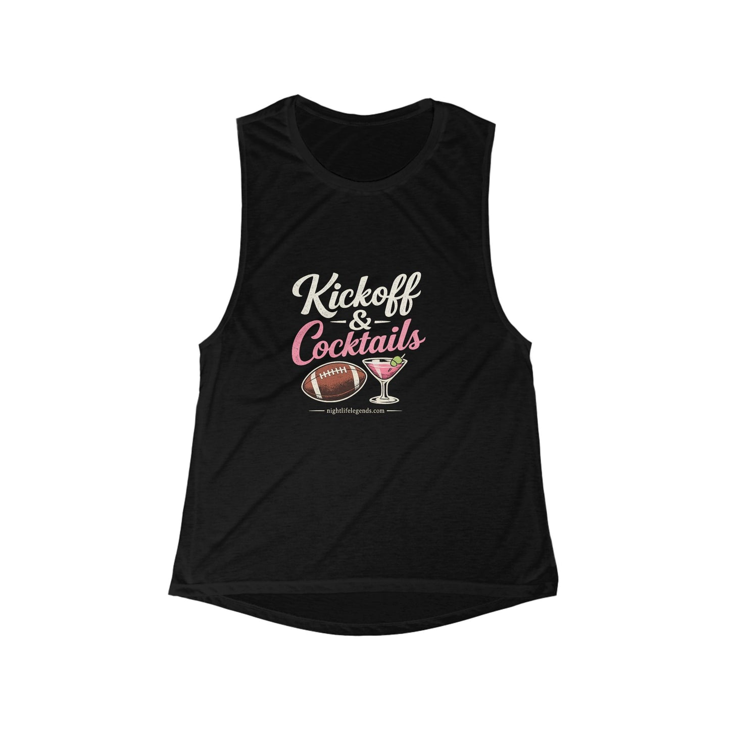 Women's Flowy Football Fan Tank — 'Lady Who Loves Football'
