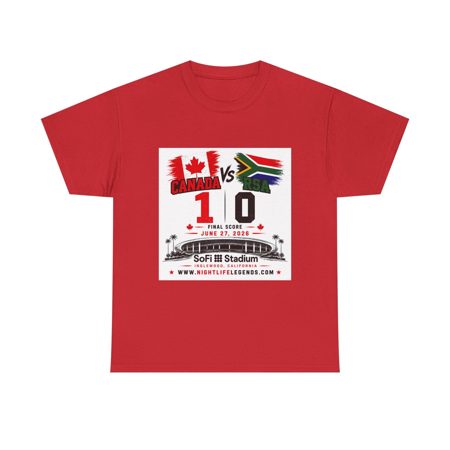 Canada Soccer T‑Shirt — Team Canada 2026 Soccer Fan Tee (Canada vs SA Score)
