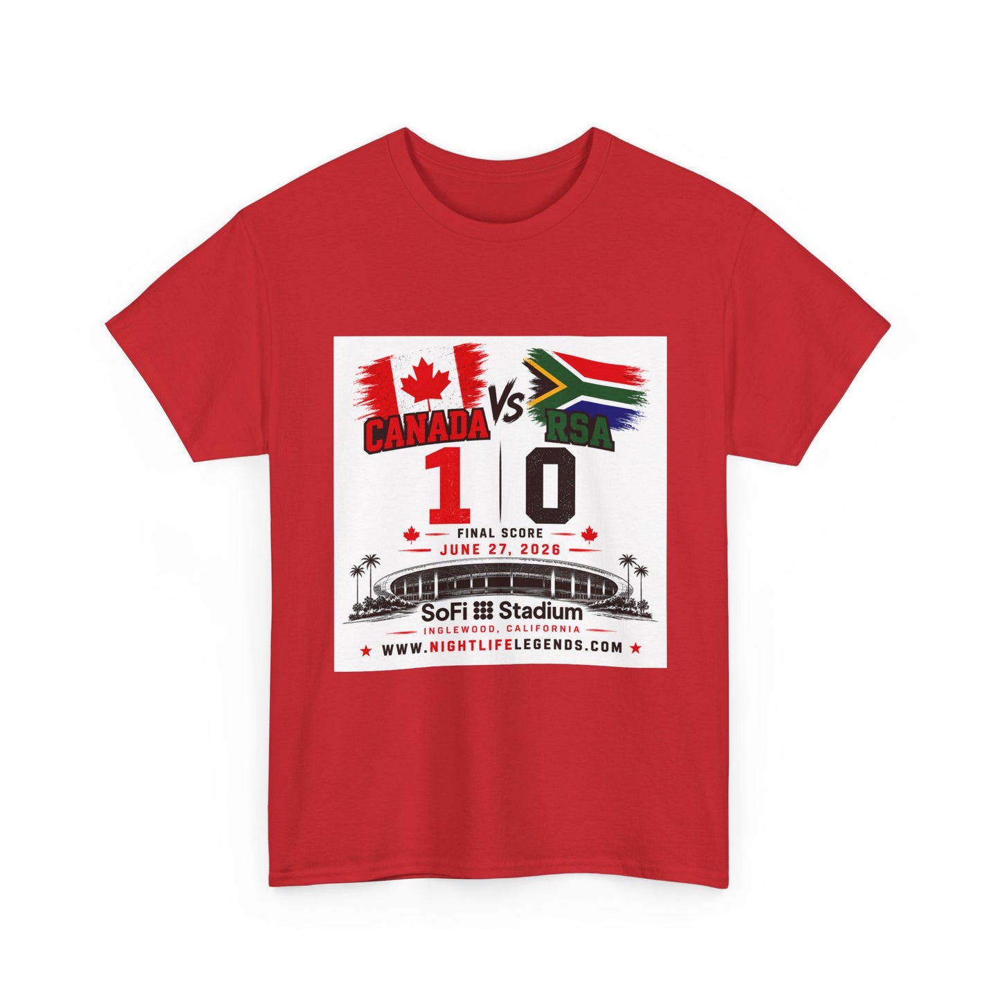 Canada Soccer T‑Shirt — Team Canada 2026 Soccer Fan Tee (Canada vs SA Score)