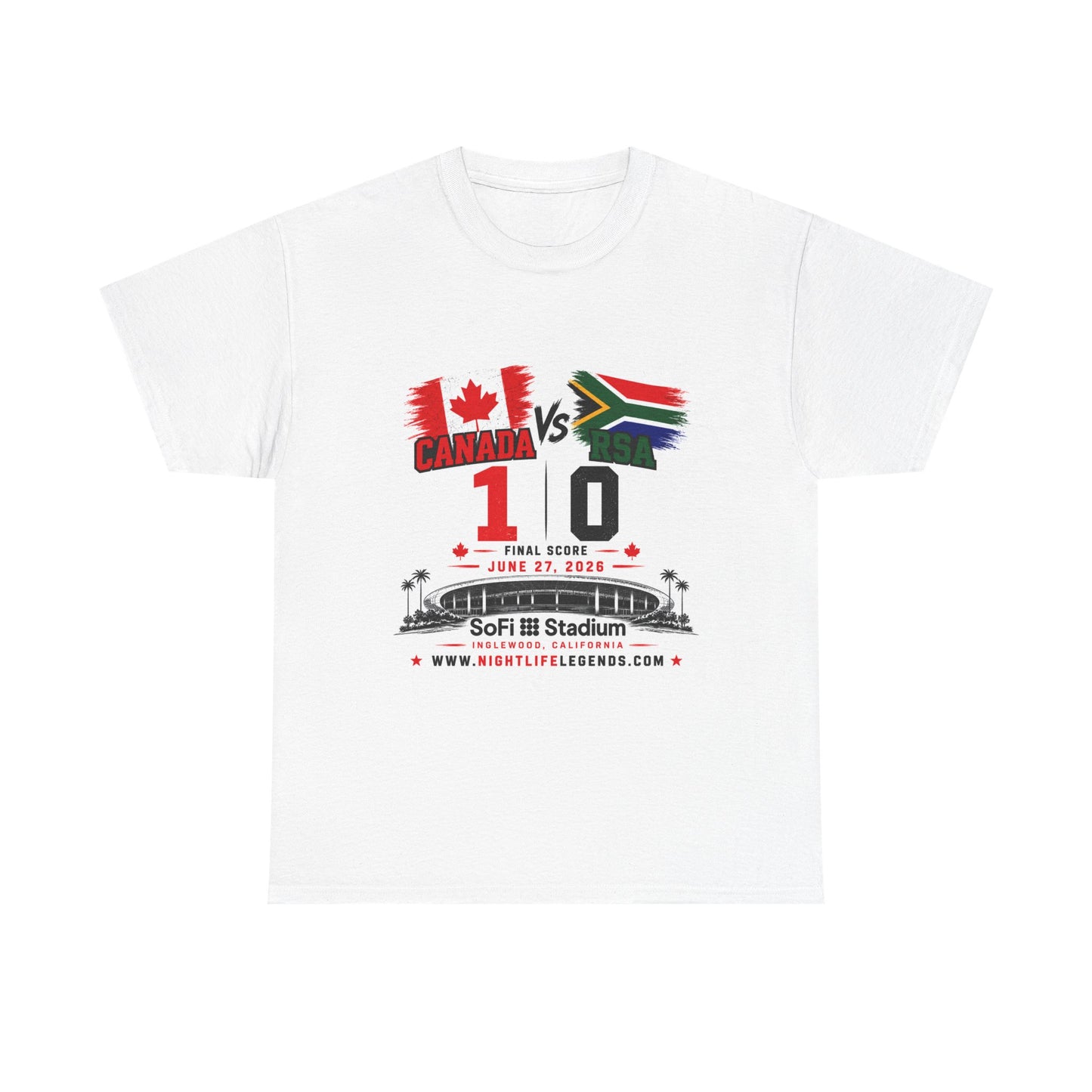Canada Soccer T‑Shirt — Team Canada 2026 Soccer Fan Tee (Canada vs SA Score)