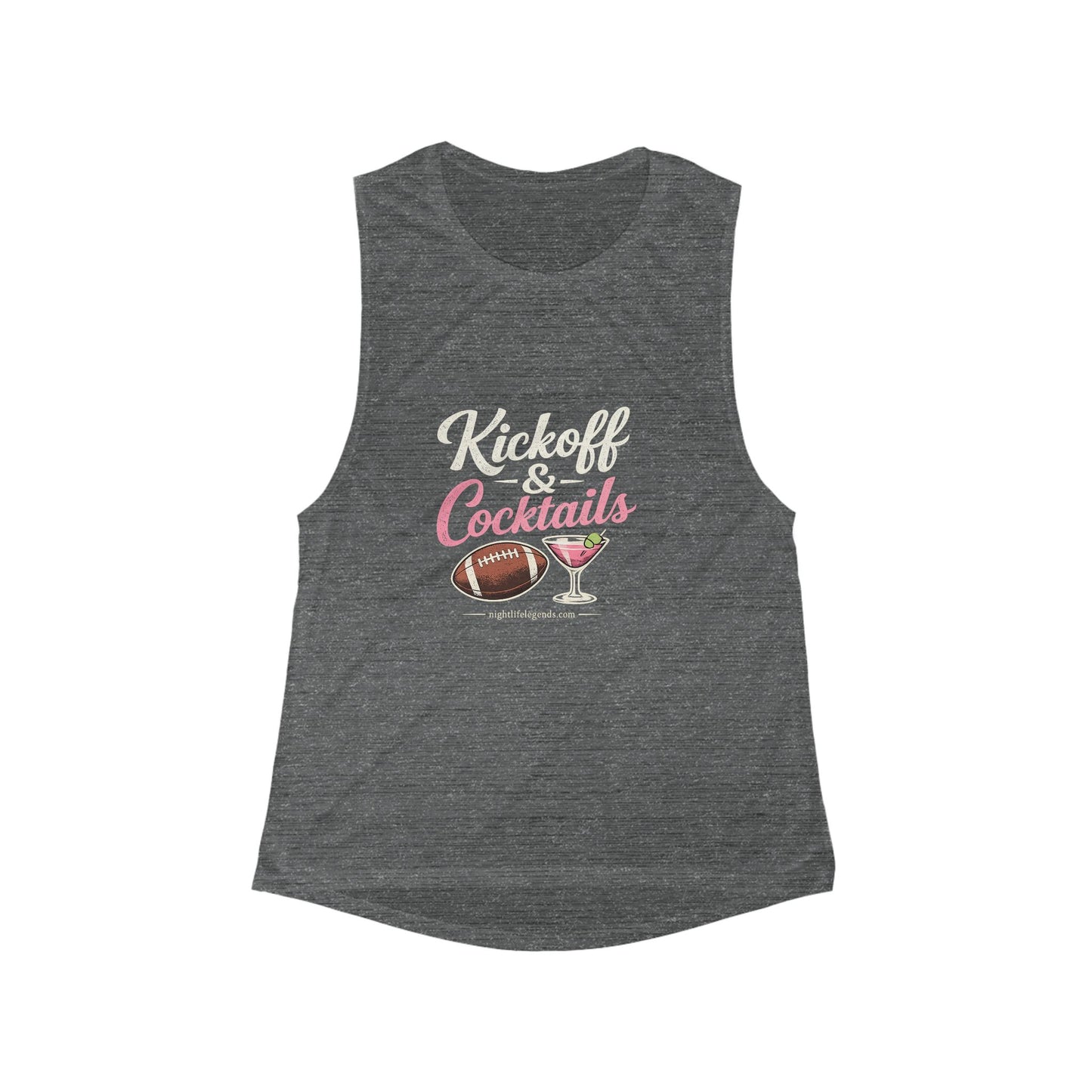 Women's Flowy Football Fan Tank — 'Lady Who Loves Football'