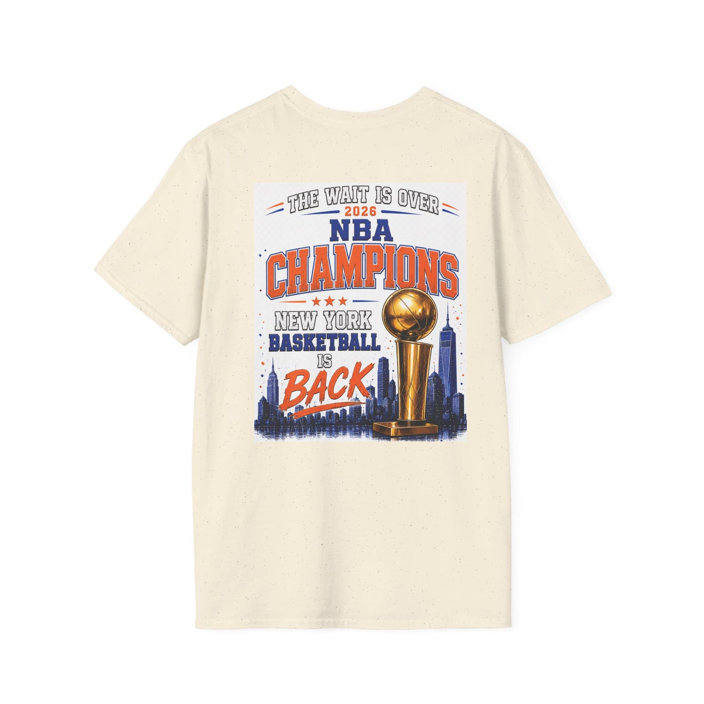 New York Knicks World Champions T-Shirt — The Wait Is Over (1973–2021)
