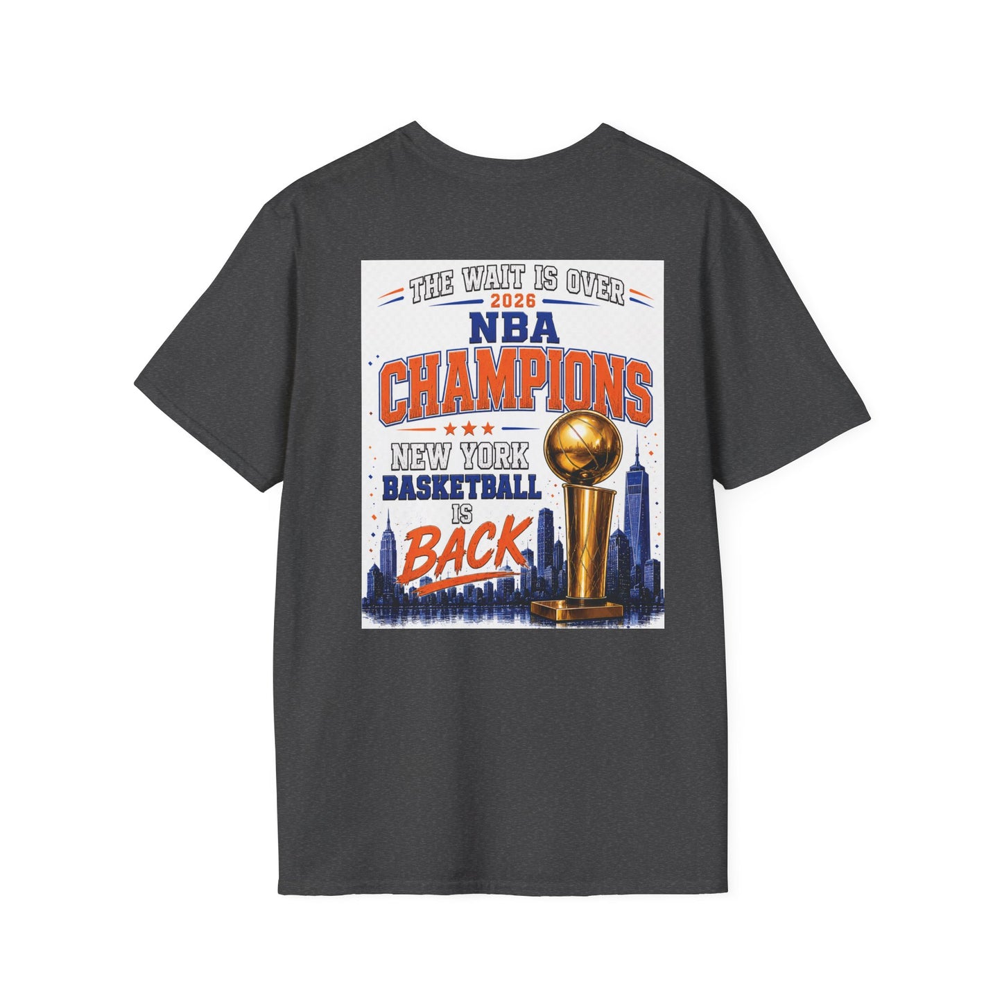 New York Knicks World Champions T-Shirt — The Wait Is Over (1973–2021)