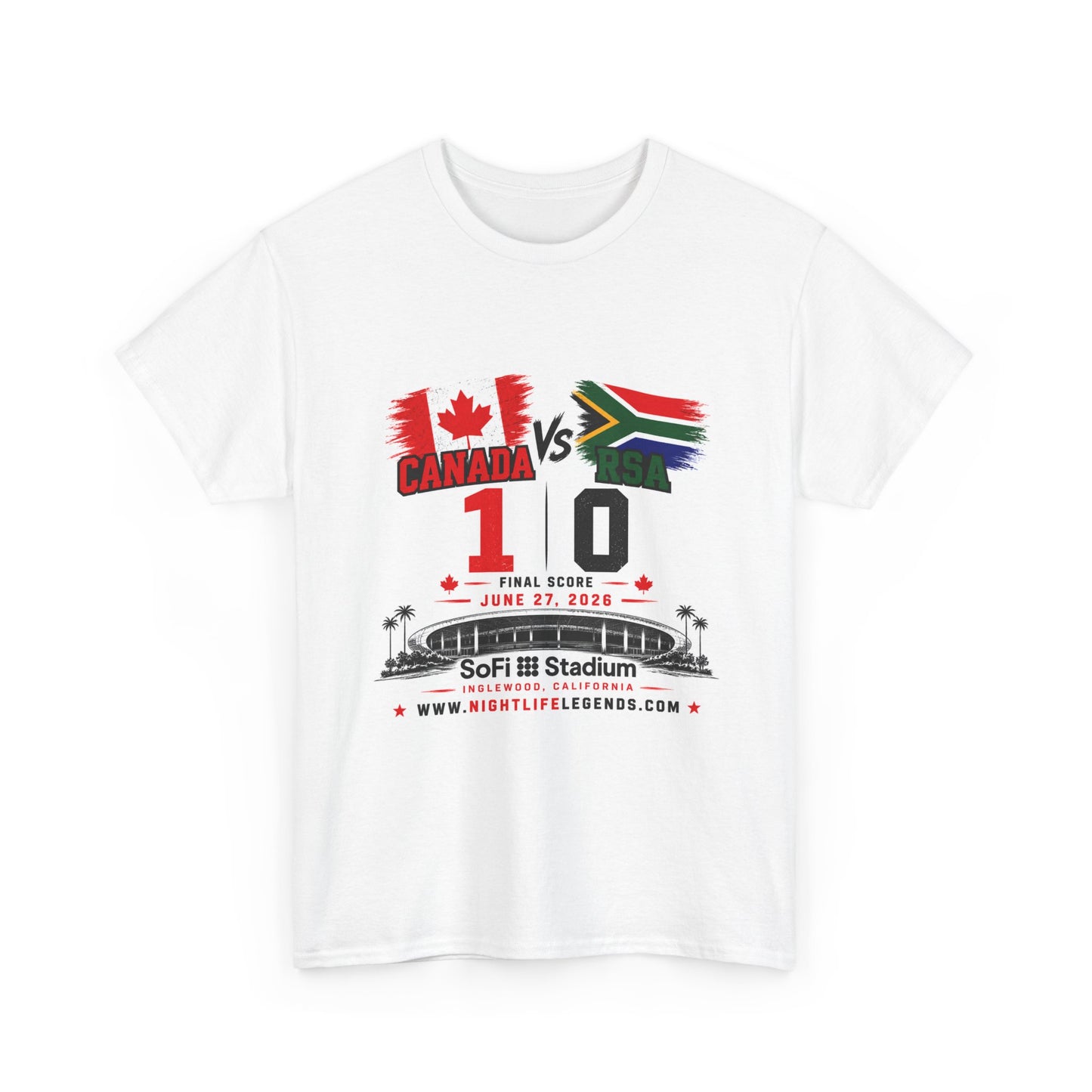 Canada Soccer T‑Shirt — Team Canada 2026 Soccer Fan Tee (Canada vs SA Score)