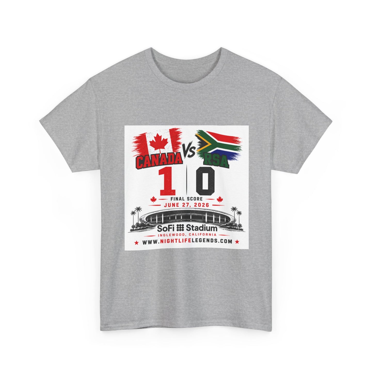 Canada Soccer T‑Shirt — Team Canada 2026 Soccer Fan Tee (Canada vs SA Score)